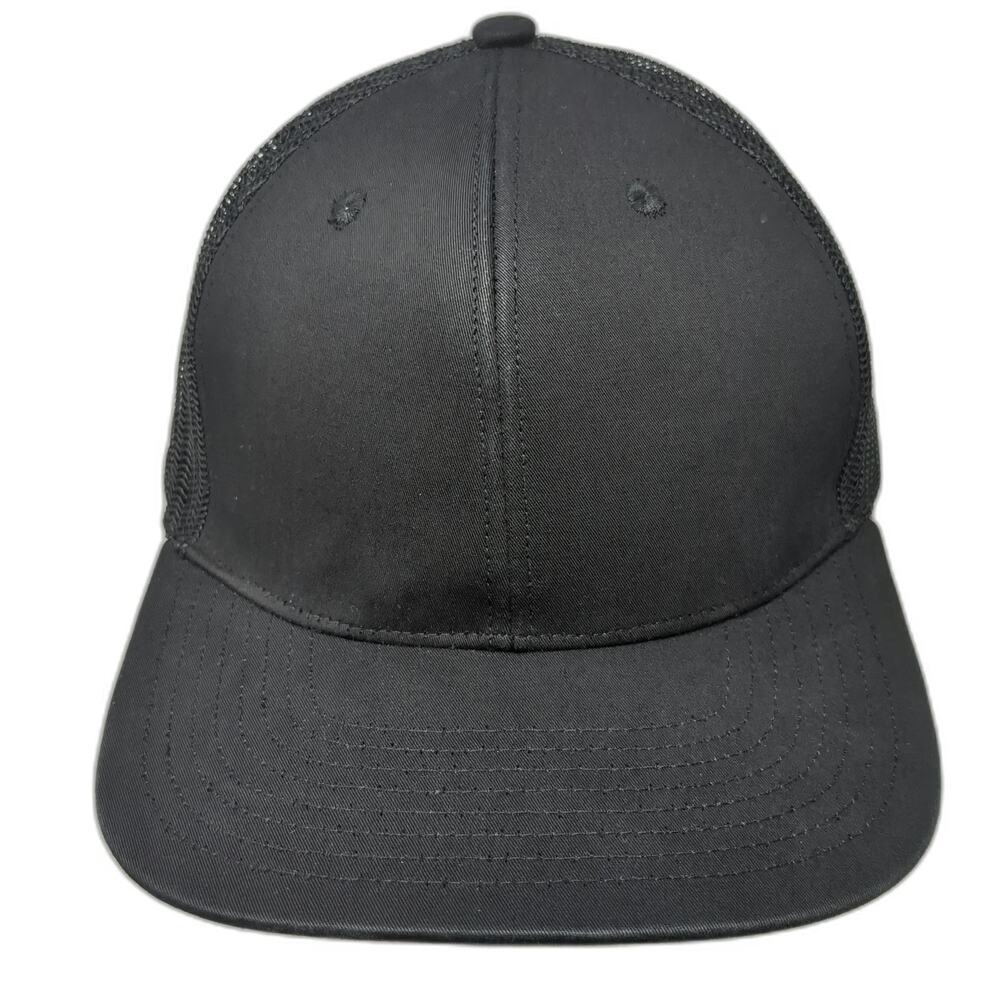 ZYLIOO Trucker Hat Black One Size Mesh Back Plain Oversized Snapback Blank Cap